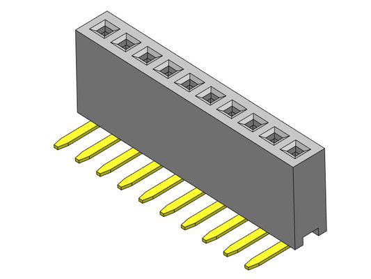 Тип 1 *2PIN женской строки соединителя 1.27mm заголовка одиночной R/A к 1*40PIN H=4.30mm