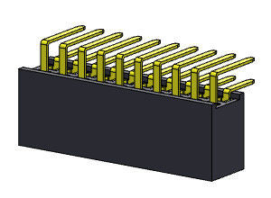 Тип 2 *3PIN женской строки соединителя 1.27mm заголовка двойной R/A к 2*50PIN H=4.40mm