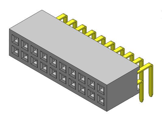 Тип 2 *3PIN женской строки соединителя 1.27mm заголовка двойной R/A к 2*50PIN H=4.40mm