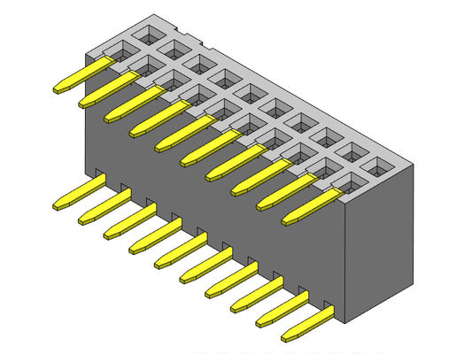 Женское тип 2 *3PIN погружения входа Sild строки соединителя 1.27mm заголовка двойное к 2*40PIN H=3.45mm