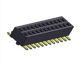 Женская строка соединителя 1.27mm заголовка двойная с типом 1 *3PIN колышков SMT к 1*40PIN H=2.00mm