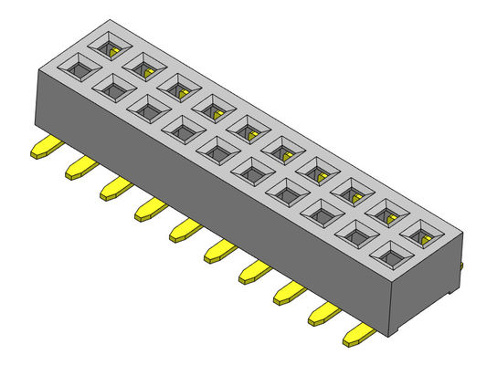 Женская строка соединителя 1.27mm заголовка двойная с типом 1 *3PIN колышков SMT к 1*40PIN H=2.00mm