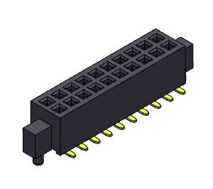 Женская строка соединителя 1.27mm заголовка двойная с типом 2 *3PIN колышков SMT к 2*50PIN H=3.40mm