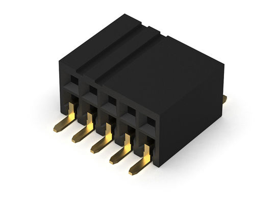 Женское тип 2 *2PIN входа SMT Sild строки соединителя 1.27mm заголовка двойное к 2*40PIN H=3.45mm