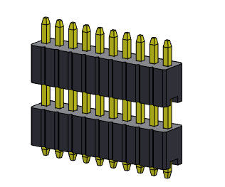 Стога строки соединителя 1.27mm Serise заголовка Pin тип 1 *2PIN одиночного прямой к 1*50PIN SQ0.46mm