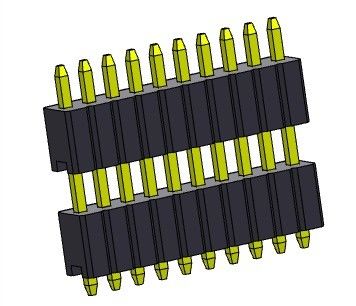 Стога строки соединителя 1.27mm Serise заголовка Pin тип 1 *2PIN одиночного прямой к 1*50PIN SQ0.46mm