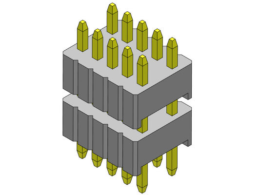 Стога строки соединителя 1.27mm Serise заголовка Pin тип 1.27*2.54mm 2*2PIN двойного прямой к 1*40PIN SQ0.46mm