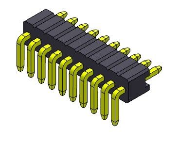 Тип 1 *2PIN одиночной строки соединителя 1.27mm Serise заголовка Pin R/A прямой к 1*50PIN SQ0.46mm