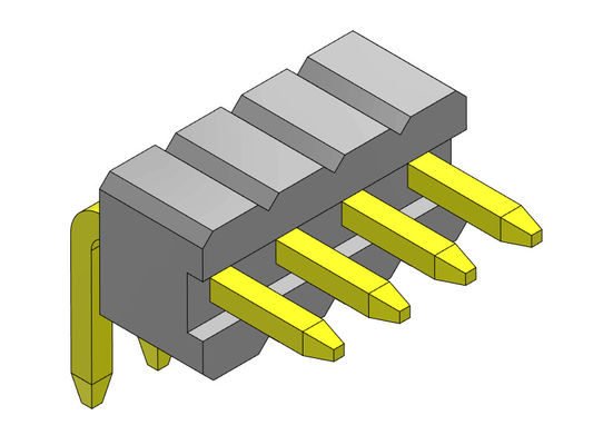 строка R/A 1*2PIN соединителей заголовка монтажной платы 1.27mm одиночная к 1*50PIN