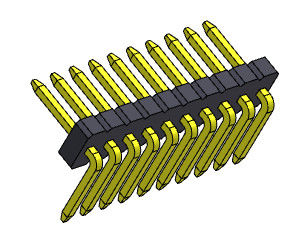 строка R/A 1*2PIN соединителей заголовка монтажной платы 1.27mm одиночная к 1*50PIN