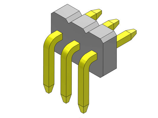 строка R/A 1*2PIN соединителей заголовка монтажной платы 1.27mm одиночная к 1*50PIN