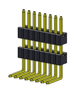 соединитель 1*2PIN заголовка Pin 1.27mm женский к 1*50PIN SQ0.40mm