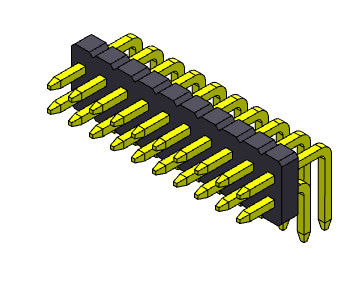 Тип 2 *2PIN двойного электрического соединителя Pin строки R/A прямое к 2*50PIN