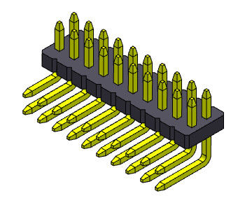 Тип 2 *2PIN двойного электрического соединителя Pin строки R/A прямое к 2*50PIN