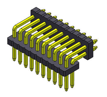 соединителя заголовка Pin 1.27mm строка 2*2PIN женского двойная к 2*50PIN SQ0.40mm