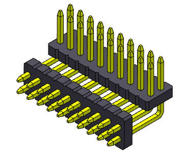 соединителя заголовка Pin 1.27mm строка 2*2PIN женского двойная к 2*50PIN SQ0.40mm