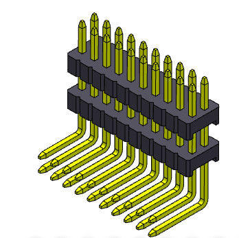 Соединителя заголовка прямого Pin стога контактный разъем 1.27mm женского электрический