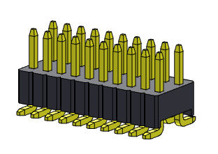 Тип заголовок 1.27*2.54mm 2*2PIN SMT Pin строки двойника к 2*50PIN SQ0.46mm