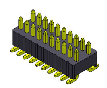 Тип заголовок 1.27*2.54mm 2*2PIN SMT Pin строки двойника к 2*50PIN SQ0.46mm