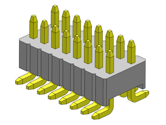 Тип заголовок 1.27*2.54mm 2*2PIN SMT Pin строки двойника к 2*50PIN SQ0.46mm