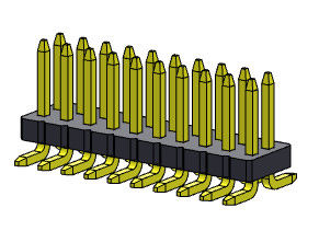 Соединитель 2*3PIN заголовка Pin двойной строки женский к 2*50PIN SQ0.40mm