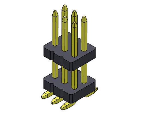 Стога прямой SMT строки соединителя 1.27mm Serise заголовка Pin тип двойного с колышками 2*3PIN к 2*40PIN SQ0.40mm