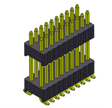 стога прямое SMT заголовка строки 1.27*2.54mm тип 2 *3PIN двойного женского к 2*40PIN SQ0.46mm