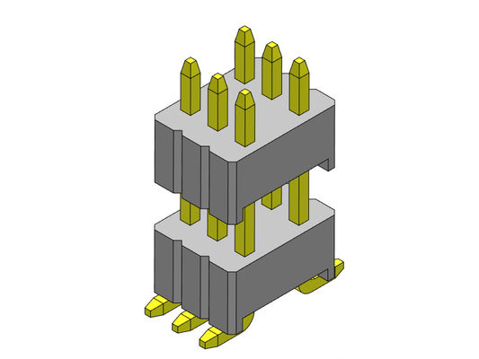 стога прямое SMT заголовка строки 1.27*2.54mm тип 2 *3PIN двойного женского к 2*40PIN SQ0.46mm