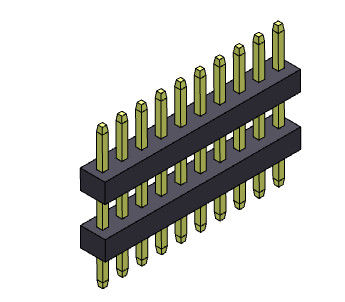 Стога строки соединителя 1.00mm заголовка Pin тип 1 *3PIN одиночного прямой к 1*40PIN SQ0.30mm