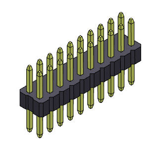 2*3PIN к строки соединителя 1.00mm заголовка Pin 2*40PIN типу женской двойной прямому