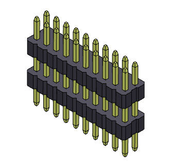 стога соединителя заголовка строки 1.00mm тип 2 *3PIN двойного прямое к 2*40PIN SQ0.30mm