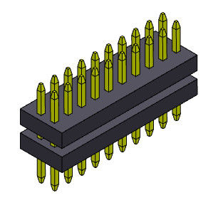 2*3PIN к стога соединителя 1.00mm заголовка Pin 2*40PIN SQ0.30mm типу женского прямому