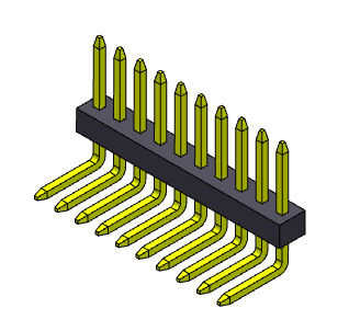 соединителя заголовка Pin 1.00mm электрические соединители Pin 1*2PIN женского R/A к 1*40PIN