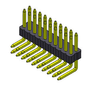 гнездового разъема заголовка Pin строки 1.00mm тип 2 *2PIN двойного R/A к 2*40PIN