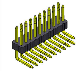 гнездового разъема заголовка Pin строки 1.00mm тип 2 *2PIN двойного R/A к 2*40PIN