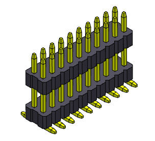 стог прямое SMT 2*2PIN контактного разъема двойной строки 1.00mm женский к 2*40PIN
