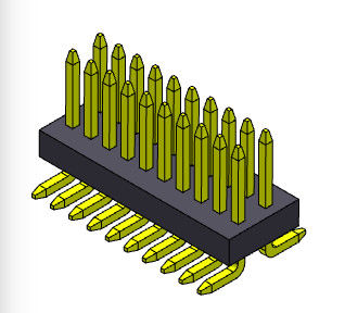 Тангаж 0.8*1.2mm 2*3PIN к строке соединителя 0.8mm заголовка Pin 2*50PIN женской двойной