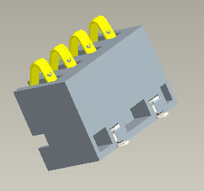 Тип H=6.7mm 4Pin соединителя батареи SMT тангажа 2.5mm с колышками