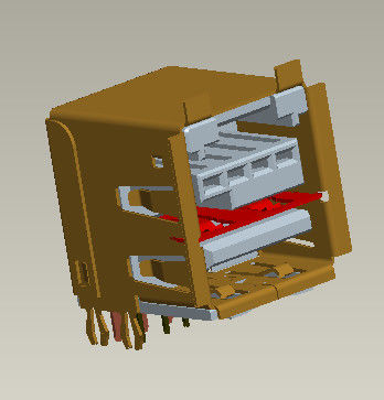 тип погружения гнездового разъема прямоугольный 90° Usb силы 3.0Amp (с ухом) 5V 12V 24V